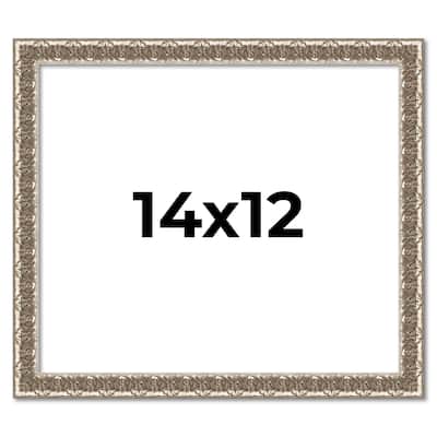 14x12 Frame Silver Versailles Ornate Solid Wood Picture Frame | 1 Inch