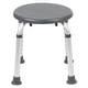 preview thumbnail 13 of 40, Tool-Free 300 Lb. Capacity, Adjustable White Bath & Shower Stool - 14.25"D x 14.25"W x 14" - 20.75"H