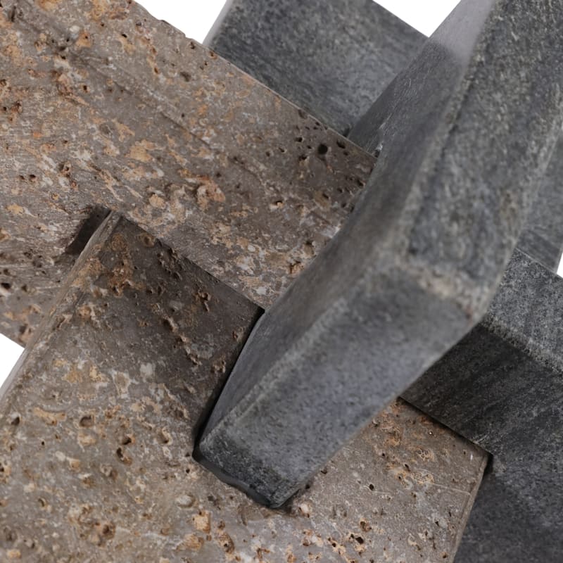 Modern Marble Travertine Knot Sculpture