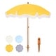 preview thumbnail 3 of 8, MAISON ARTS 7ft Patio Fringe Umbrella Outdor Tassel Beach Umbrella with Push Botton Tilt UPF50+
