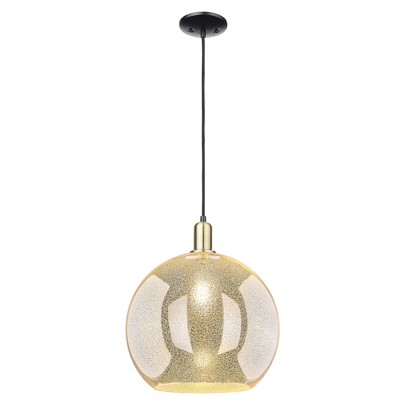 Innovations Lighting Endless Possibilities Arcadia - Athens - 1 Light 14" Cord Hung Mini Pendant - Mercury/Black Antique Brass