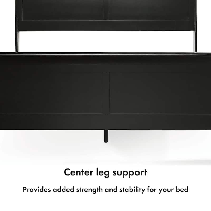 Furniture of America Mayday Modern Solid Wood 2-Piece Queen-size Sleigh Bedroom Set