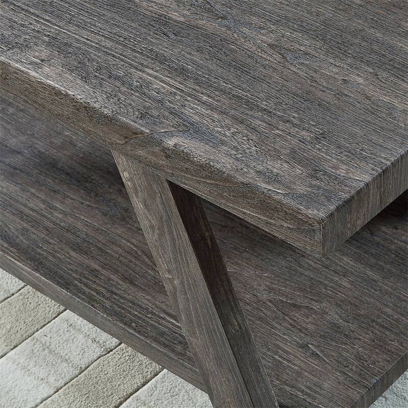Contemporary Wood Shelf Side Table