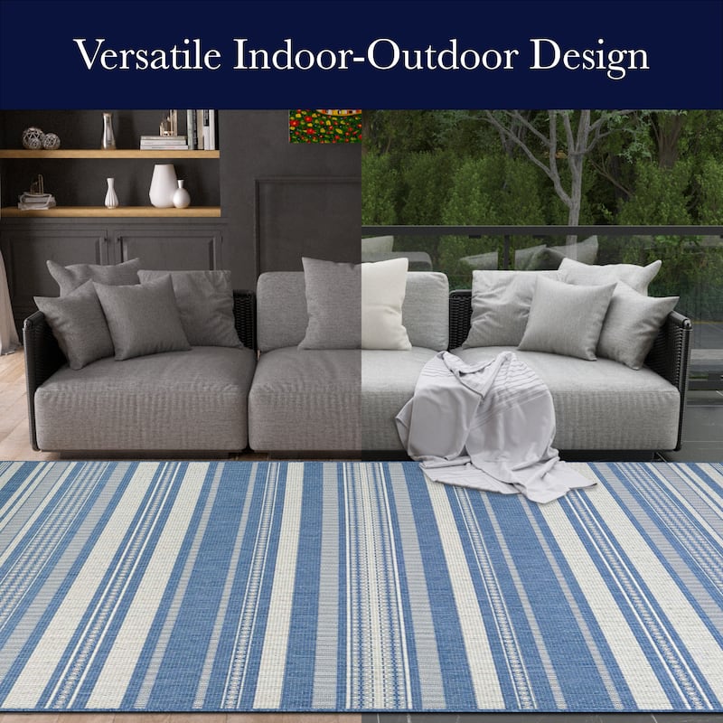 Dream Decor Rugs Pergola Bower Stripe Indoor Outdoor Area Rug