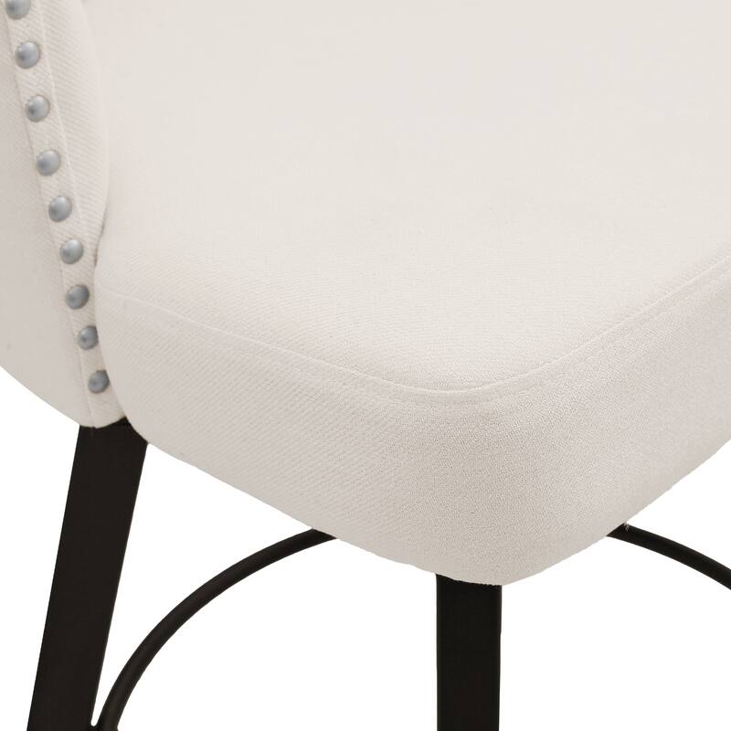 LUE BONA 26" Swivel Counter Height Swivel Bar Stools Set of 4 Upholstered Counter Stools - 26" H