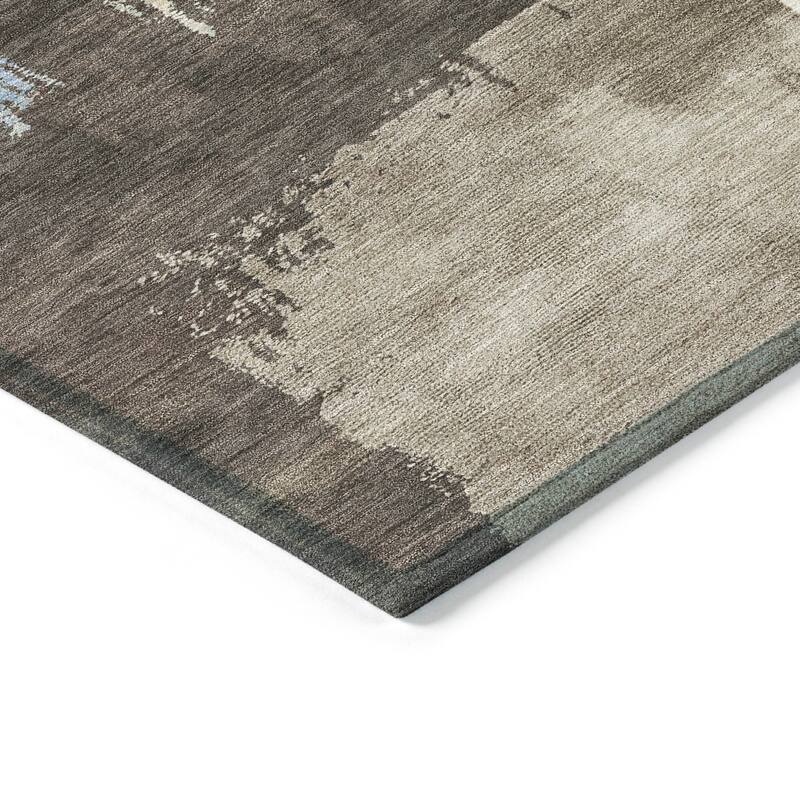 Machine Washable Indoor/ Outdoor Contemporary Fusion Chantille Rug