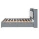 preview thumbnail 24 of 31, Queen Size Storage Platform Bed 4 Drawers Concise Design Wood Slat Support with Upholstered Headboard and Multi-Shelves