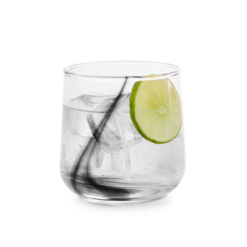 Libbey Ascent Black Ribbon Rocks Glasses, 13 ounce, Set of 8 - Set of 8