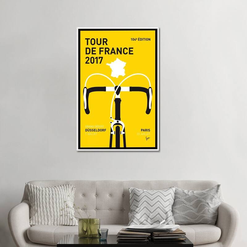 iCanvas "Tour de France 2017 Minimal Poster" by Chungkong Framed Canvas Print
