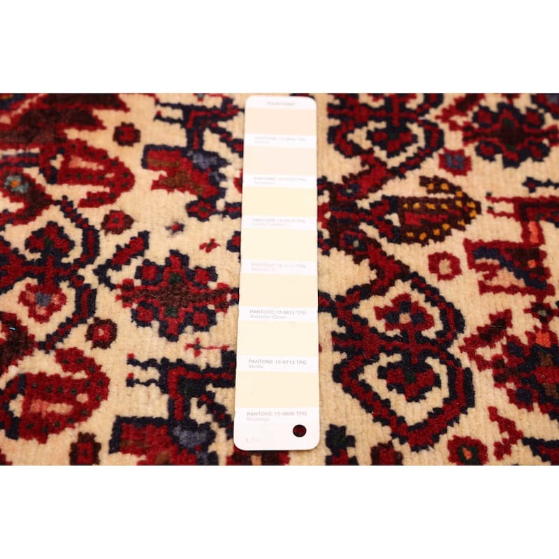 ECARPETGALLERY Hand-knotted Anadol Cream, Red Wool Rug - 3'7 x 5'8