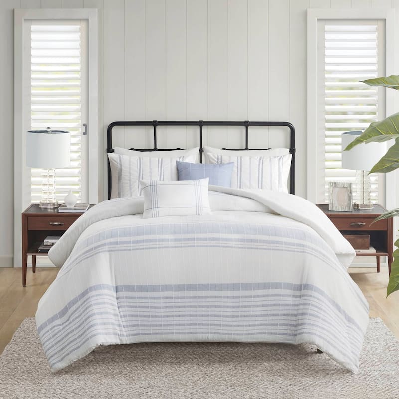 Harbor House Morgan 5 Piece Cotton Jaquard Duvet Set (Insert Excluded)