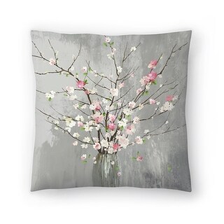 Delicate Pink Blooms - Decorative Throw Pillow