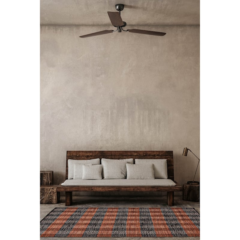 ECARPETGALLERY Flat-Weave Palas Denizli Black Jute Kilim - 5'8 x 8'2