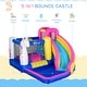 preview thumbnail 3 of 7, Outsunny Kids Bounce Castle House Inflatable Trampoline Water Slide Pool Climbing Wall 5 in 1 with Inflator for Kids Age 3-8