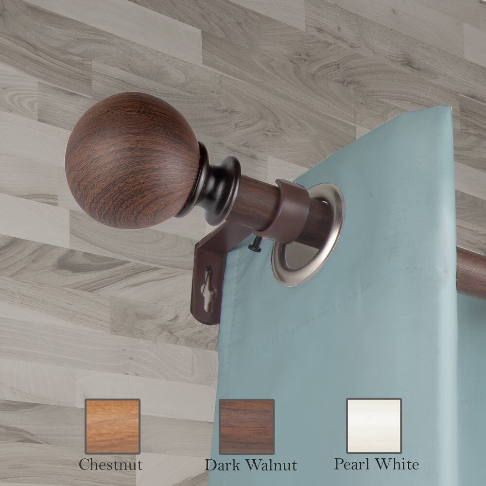 InStyleDesign Lobo 1 inch Faux Wood Curtain Rod