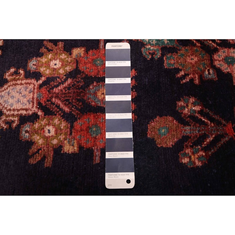 ECARPETGALLERY Hand-knotted Andelz Navy Wool Rug - 3'11 x 10'10