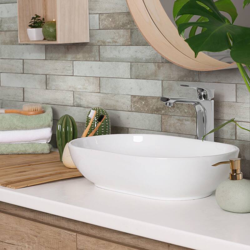 Merola Tile Americana Boston Brick Downtown 2-1/2" x 10" Porcelain Floor and Wall Tile - Case (27 Tiles)