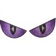 preview thumbnail 2 of 2, Lighted Eyes Halloween Window Silhouette Decorations - 40" - Purple - Set of 2