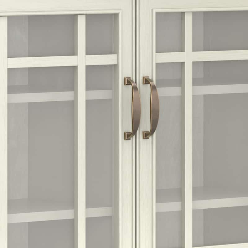 WYNDENHALL Hampshire SOLID WOOD 46 inch Wide Traditional Tall Storage Cabinet - 46"w x 17"d x 46"h