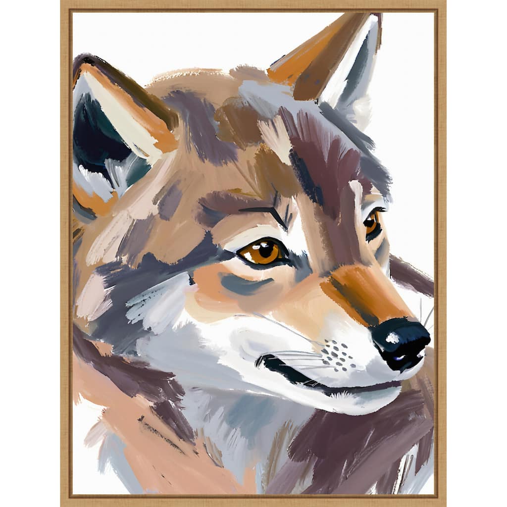 Wolf by Ohkimiko Framed Canvas Wall Art