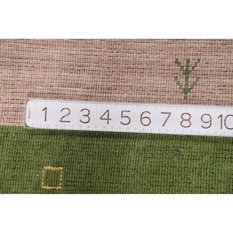 Striped Tribal Gabbeh Oriental Foyer Rug Handmade Wool Carpet - 4'0"x 6'0"