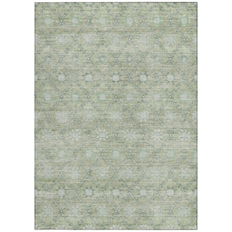 HomeRoots Floral Transitional Rectangle Outdoor Rug