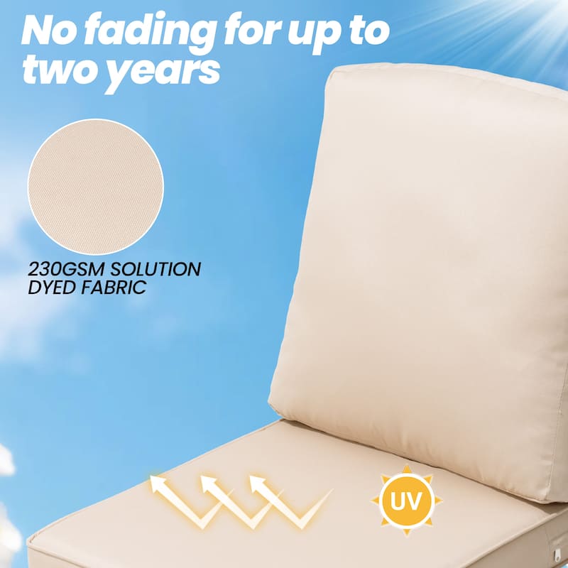 21 W x 22 D in. Deep Seat Outdoor Cushion Set by Crestlive Products