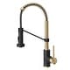 preview thumbnail 16 of 20, Kraus Bolden 1.8 GPM 18" Pull-Down Spray Kitchen Faucet with Spot Free Antique Champagne Bronze/Matte Black