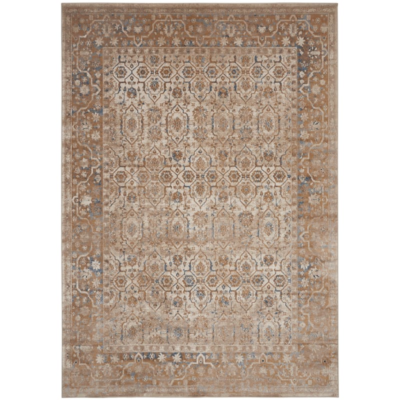 Malta Classic Bordered Geometric Medallion Area Rug
