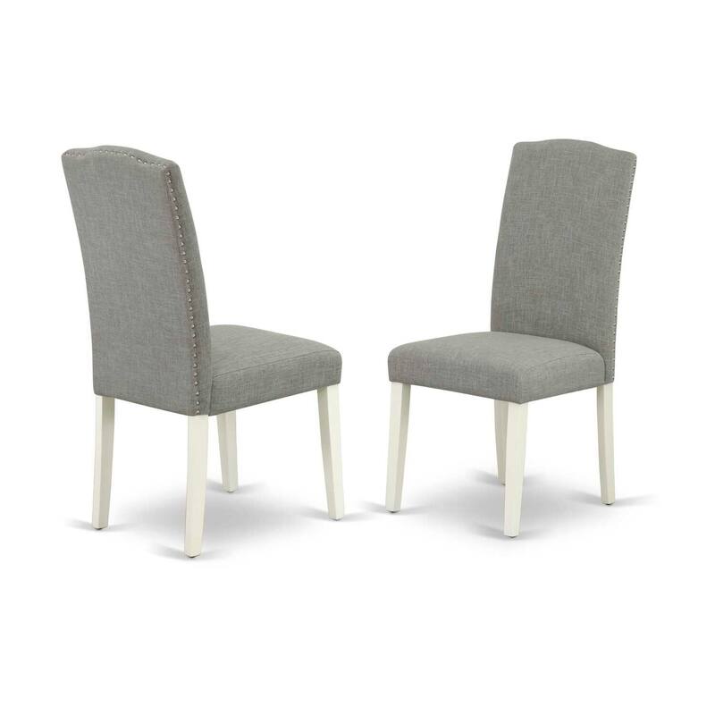 5-Piece Linen White Finish Solid Wood Top Dining Room Set (Seats-4)