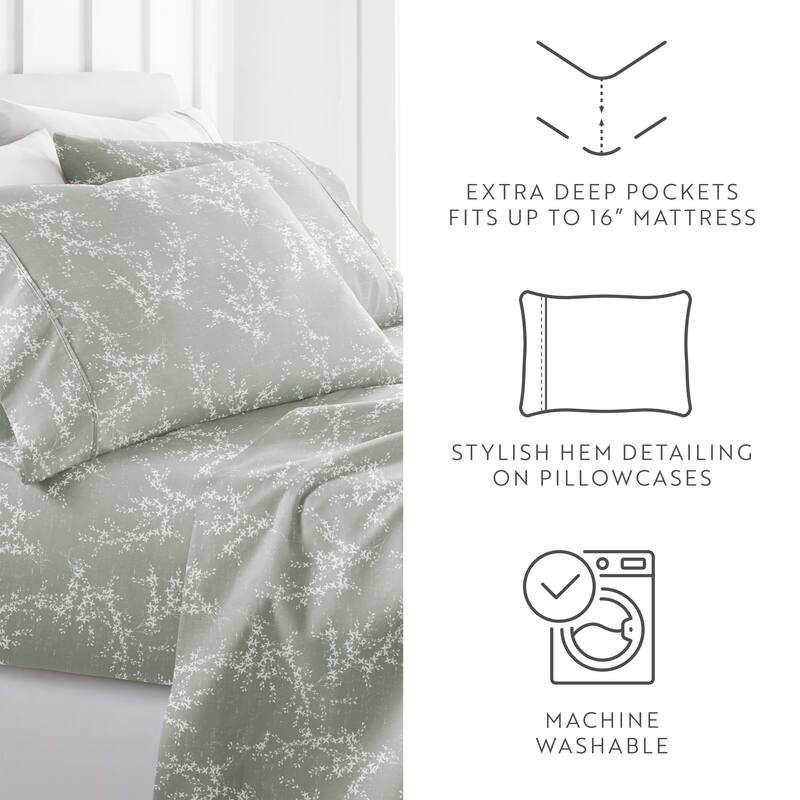 Delicate Details Patterned Ultra-Soft Bed Sheet Sets