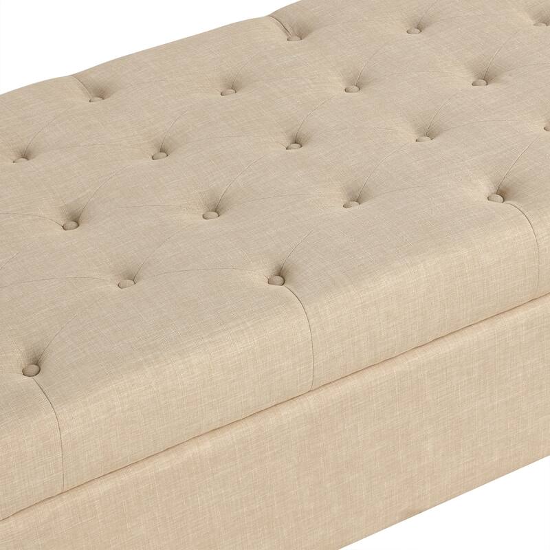 Roomfitters 49.6" Folding Ottoman Sleeper Sofa with Memory Foam Mattress and Tufted Design