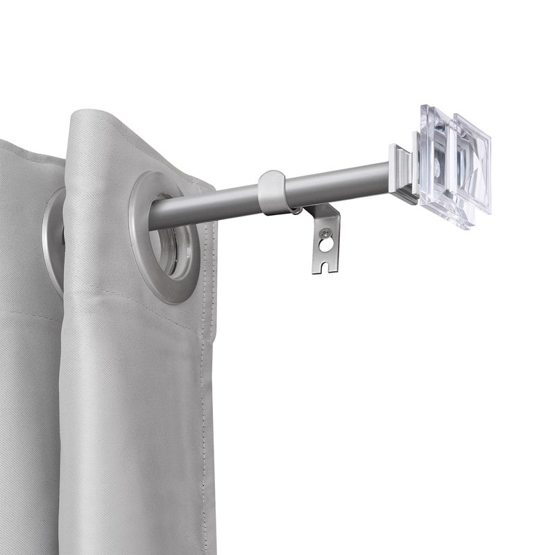 UTOPIA ALLEY Wall Mounted 3/4 Inch Curtain Rod - Adjustable Drapery Rods, Bedroom & Living Room Decorative Curtain Rods - 48"-86" - NICKEL