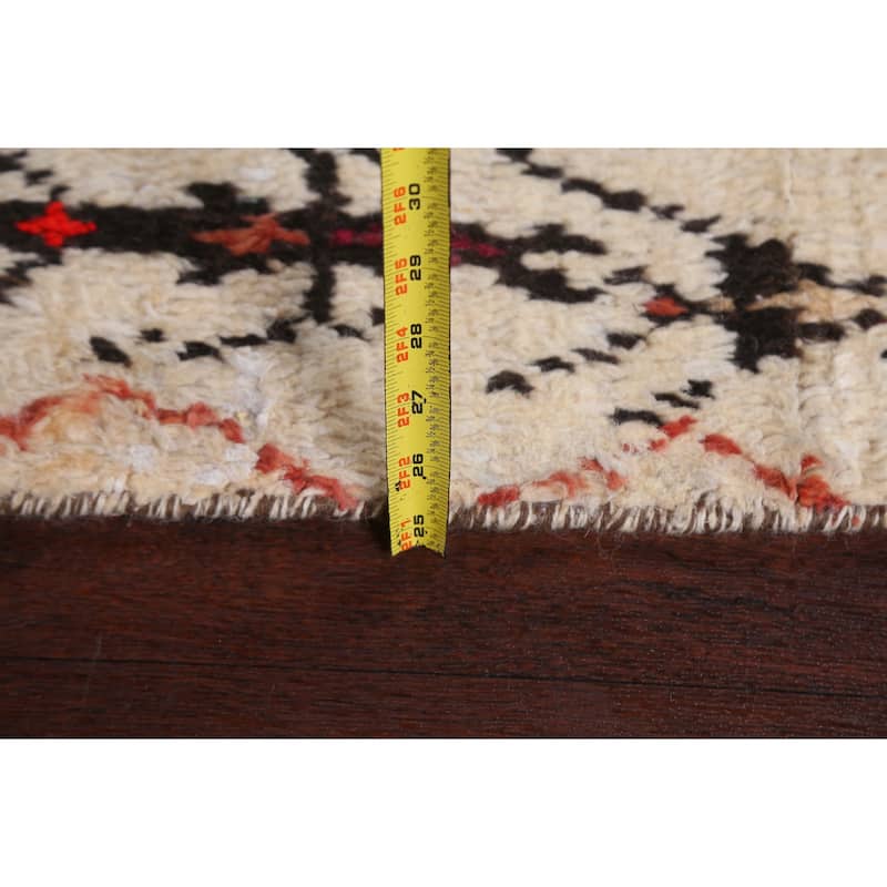 Tribal Oriental Moroccan Geometric Area Rug Hand-knotted Wool Carpet - 6'1" x 9'5"