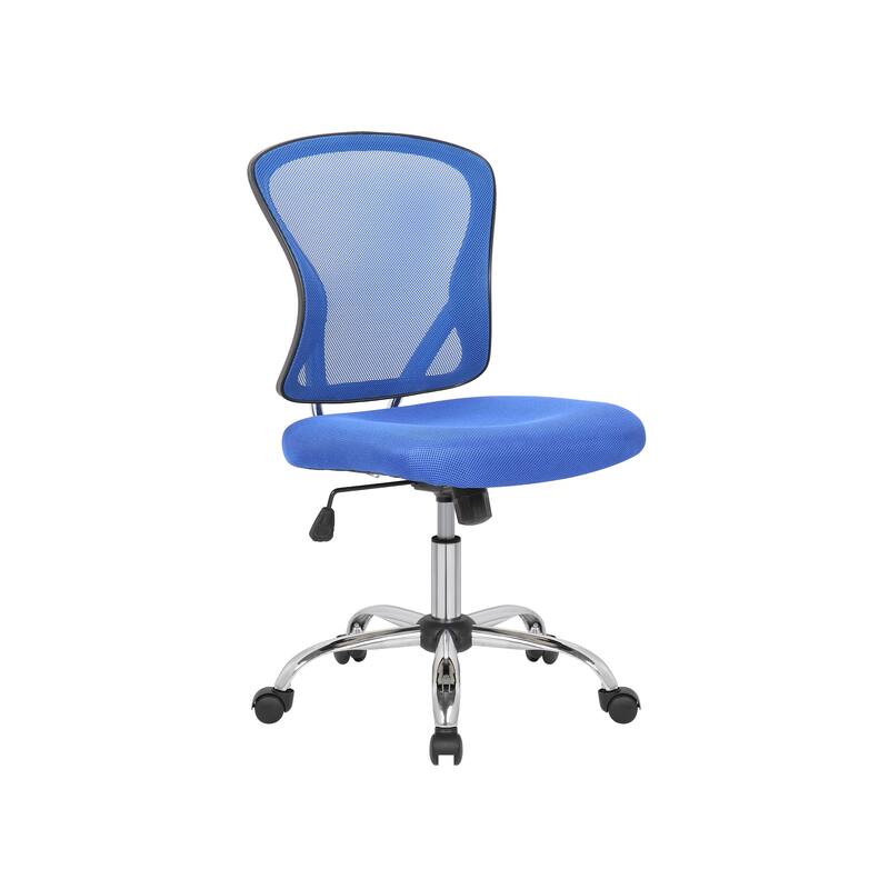 Porthos Home Cody Armless Office Chair, Mesh Back, Adjustable Height - Blue