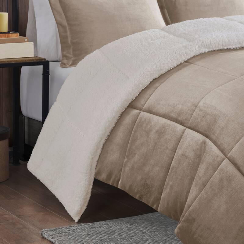 Woolrich Alton Plush to Sherpa Down Alternative Comforter Set