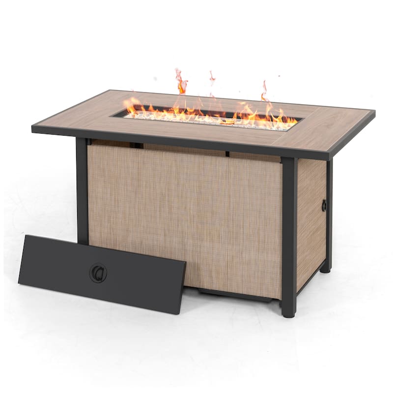 Outdoor 43 inch Fire Pit Table, 50,000 BTU Propane Fire Pit