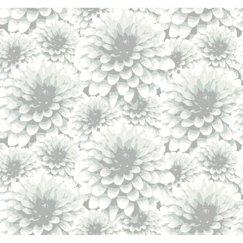 A-Street Prints Umbra Light Grey Floral Wallpaper
