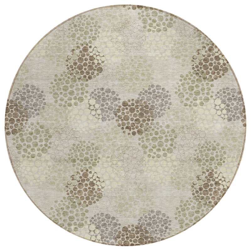 HomeRoots Polka Dot Transitional Rectangle Outdoor Rug
