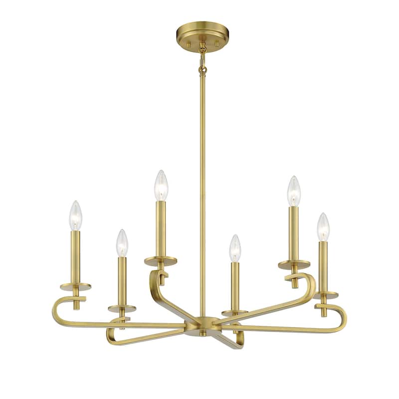 Savoy House Torino 6 Light 28" Wide Taper Candle Chandelier