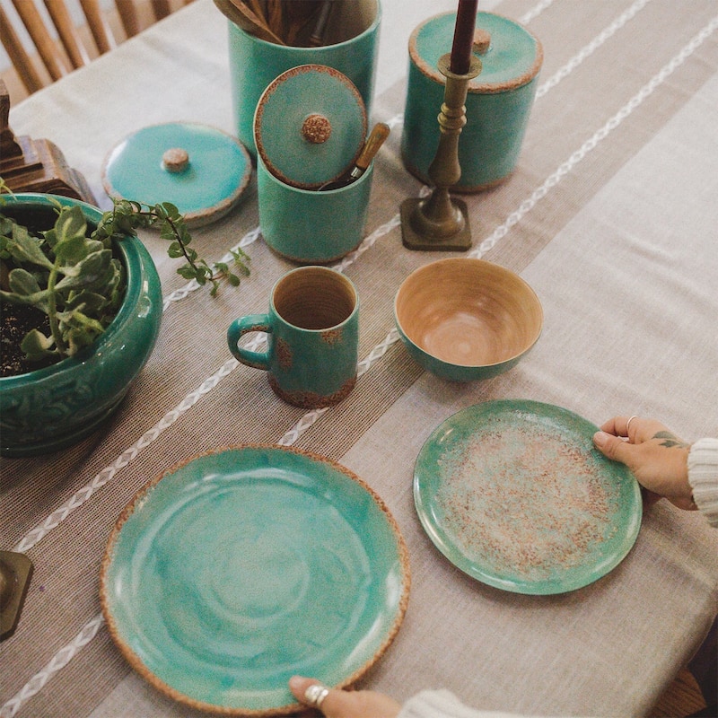 Paseo Road by HiEnd Accents Patina Ceramic Dinnerware Set, 16PC