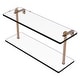 preview thumbnail 7 of 17, Allied Brass 16 Inch Two Tiered Glass Shelf Brushed Bronze