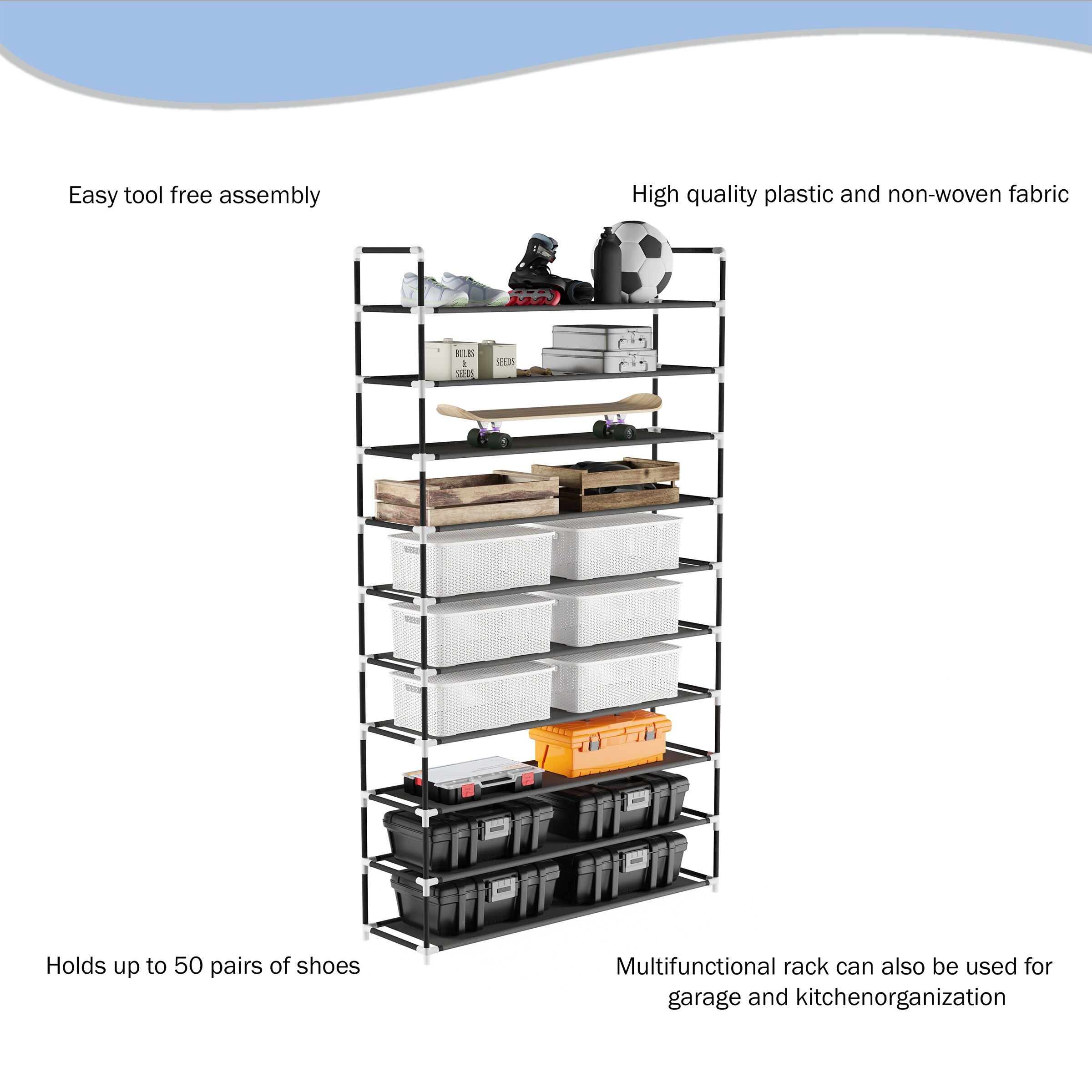 Shoe Storage Rack - 4-Tier Wood Shoe Organizer Shoe Shelf Holds 12 Pairs  Sneakers or Boots by Lavish Home (Light Oak) - Bed Bath & Beyond - 9415385