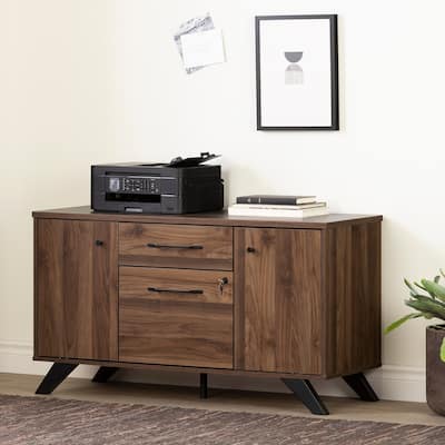 South Shore Helsy 2-drawer Credenza Cabinet with Doors