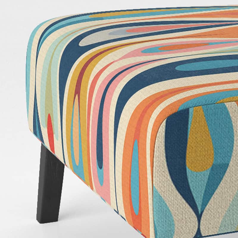Designart "Retro Abstract Drops XI" Upholstered Modern Geometric Accent Chair and Modern & Contemporary Arm Chair