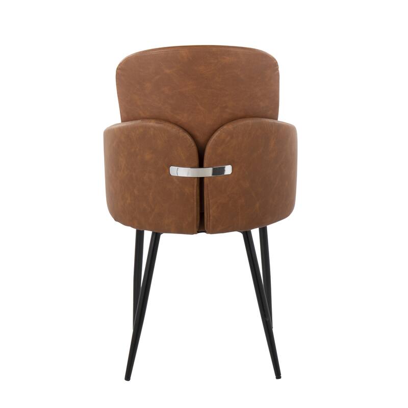 Silver Orchid Dahlia Dining Chair with Metal Legs (Set of 2)