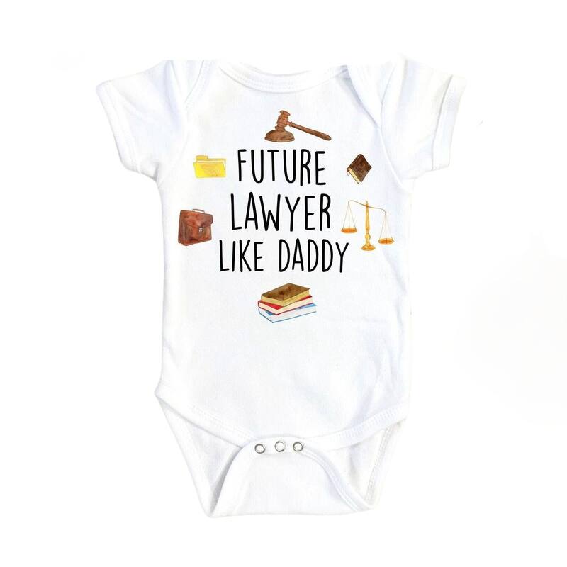 Lawyer Daddy - Baby Boy Girl Clothes Infant Bodysuit Funny Cute Newborn - White - 3-6M