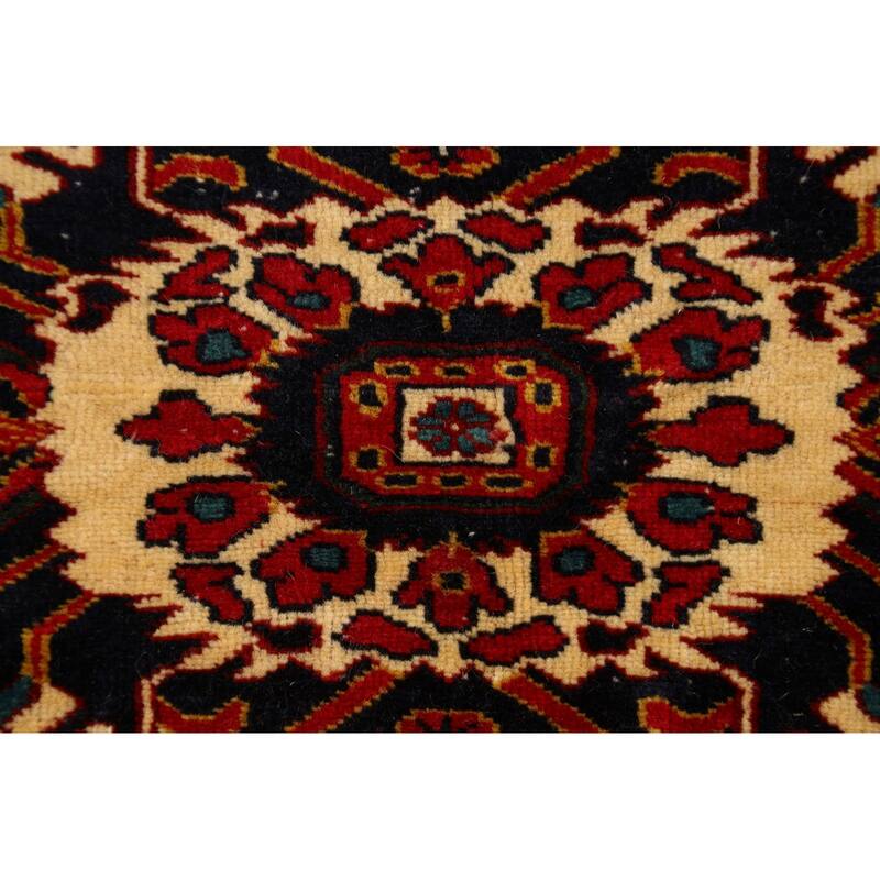 Vintage Madder Vegetable Dye Sarouk Farahan Persian Area Rug Handmade - 4'1" x 5'6"