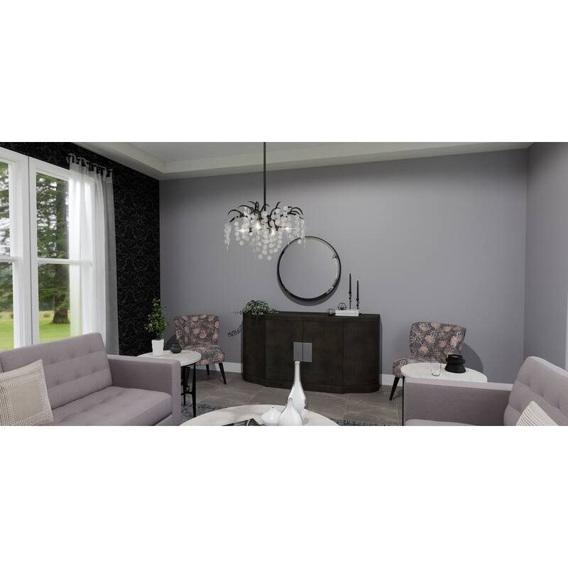 Maple 4-Light Earth Black Pendant Light