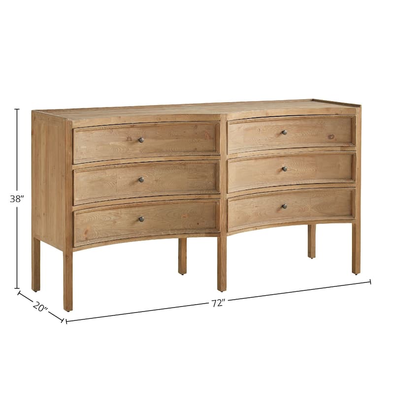 Styx 72" 6-Drawer Storage Chest, Natural